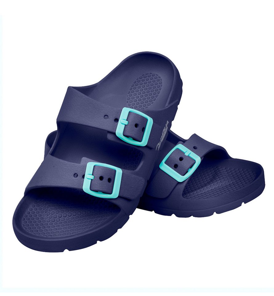 Aqua Speed Gr. 29 – bequeme Kinder-Latschen mit Mikrofaserhandtuch Badesandale (Flexible Badeschuhe für Urlaub & Garten – Kindergrößen 29 im Set) Riemen individuell einstellbar – rutschfest & ideal für Strand Bild 4