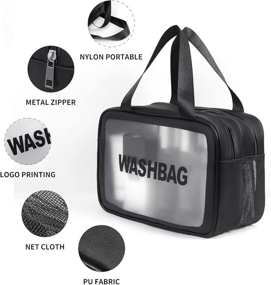 Fyrove Kulturbeutel Kulturbeutel Groß Damen Herren, Reise Waschtasche mit Doppeltem