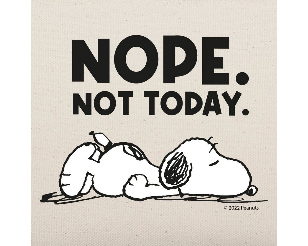 Spreadshirt Kosmetiktasche Peanuts Snoopy Nope Not Today Bürohumor Täschchen (1-tlg) Bild 4