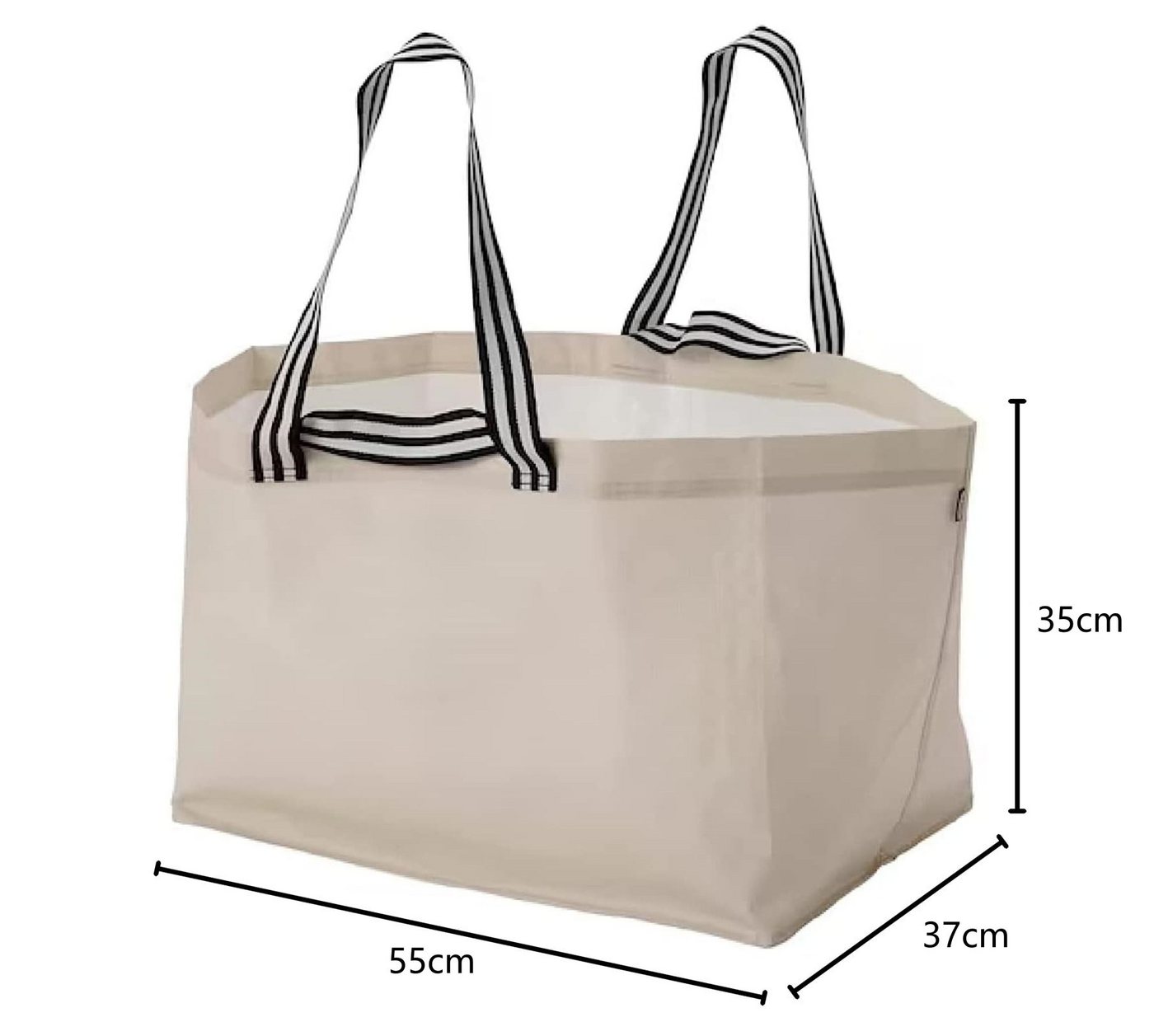 FOUORTUNATE-BEE Einkaufsshopper Große Einkaufstasche 55x36 cm, Faltbare Tragetasche Wasserdicht, Tragetasche für Umzug, Reisen, Wäsche und tägliche Einkäufe