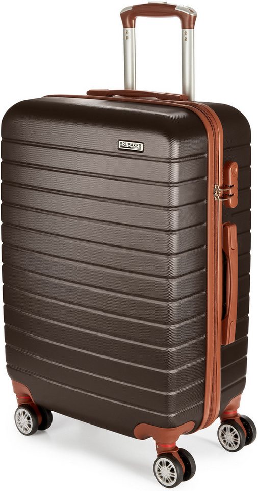 BRUBAKER Koffer Hartschalenkoffer Paris - Reisekoffer mit Zahlenschloss und 4 Rollen, 4 Rollen, Rollkoffer Größe L - 43 x 66,5 x 26 cm - ABS Trolley Bild 2