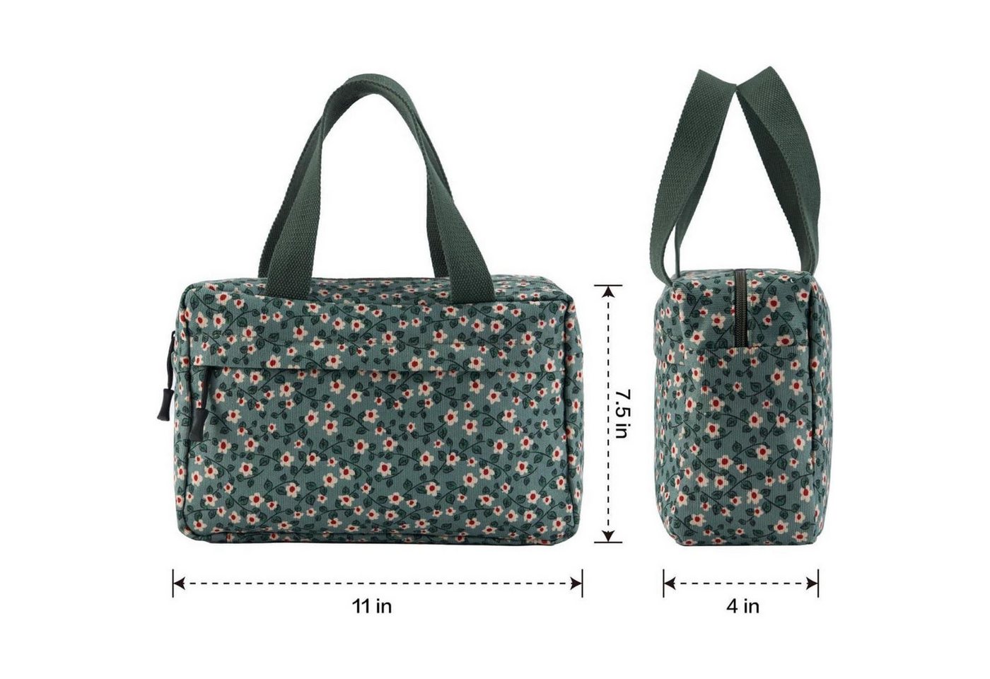 LuxusKollektion Kosmetiktasche Kosmetiktasche Kulturtasche Cord Damen Reise Grün-a Bild 2