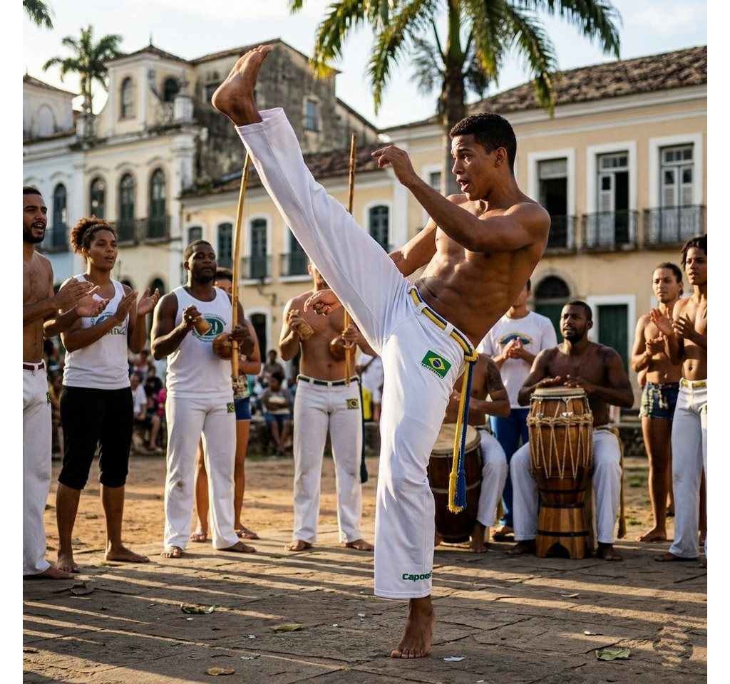 BAY-Sports Sporthose Brasilianische Capoeira Hose weiß uni Kampfsport Kinder Erwachsene (Stück) Bild 4