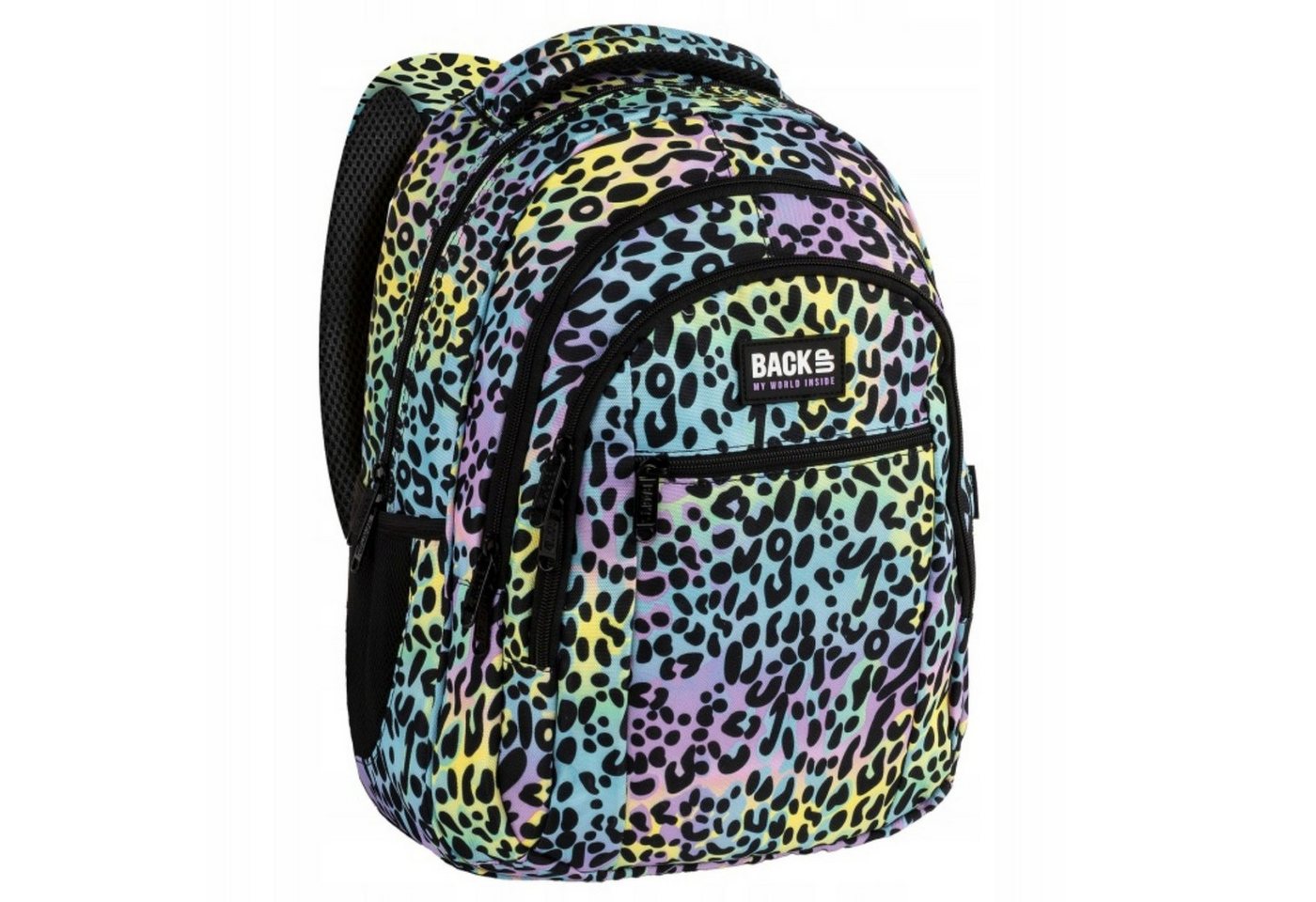 Back Up Schulrucksack BackUP Schulrucksack 26L Leopard Bunt Laptop Rucksack 42 cm (1-tlg) Bild 3