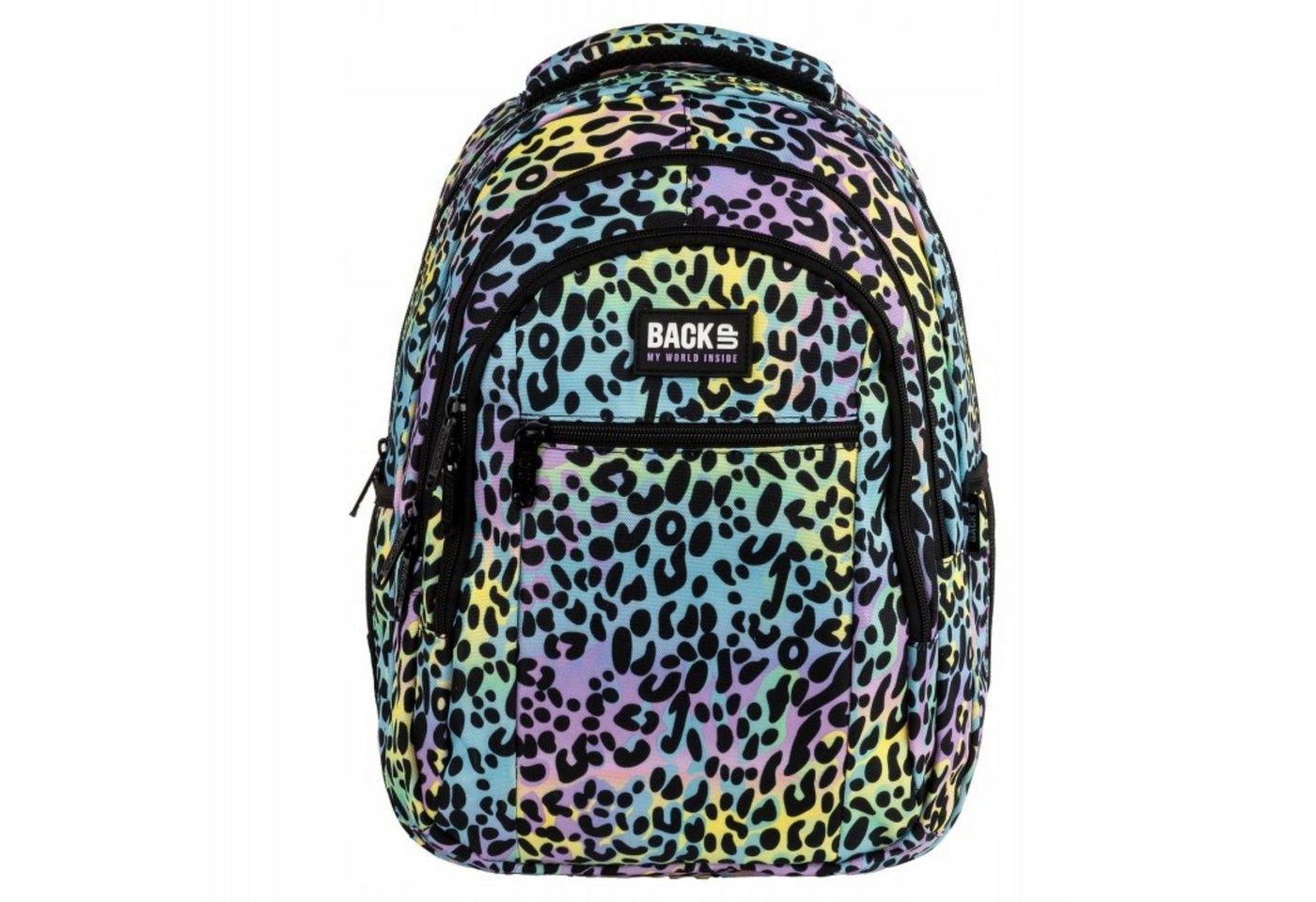 Back Up Schulrucksack BackUP Schulrucksack 26L Leopard Bunt Laptop Rucksack 42 cm (1-tlg) Bild 5
