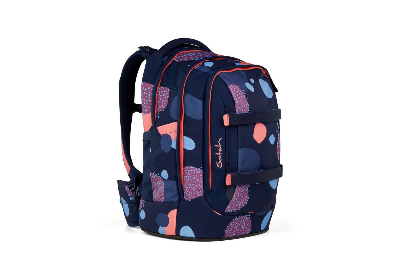 Satch Schulranzen Schulrucksack-Set PACK Coral Reef 2-teilig (2-teilig), ergonomisch, Your-Size-System: auf Körpergröße anpassbar