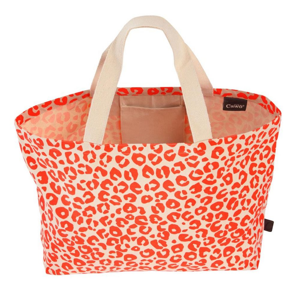 Cawö Einkaufskorb Tasche Leo Neon Pink (40x55 cm)