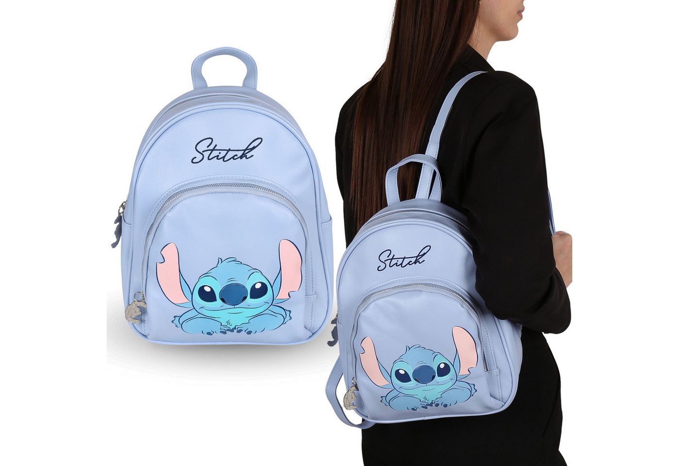 Disney Cityrucksack DISNEY Stitch Rucksack für Mädchen – 25 × 9 × 31 cm, Öko-Leder Bild 2