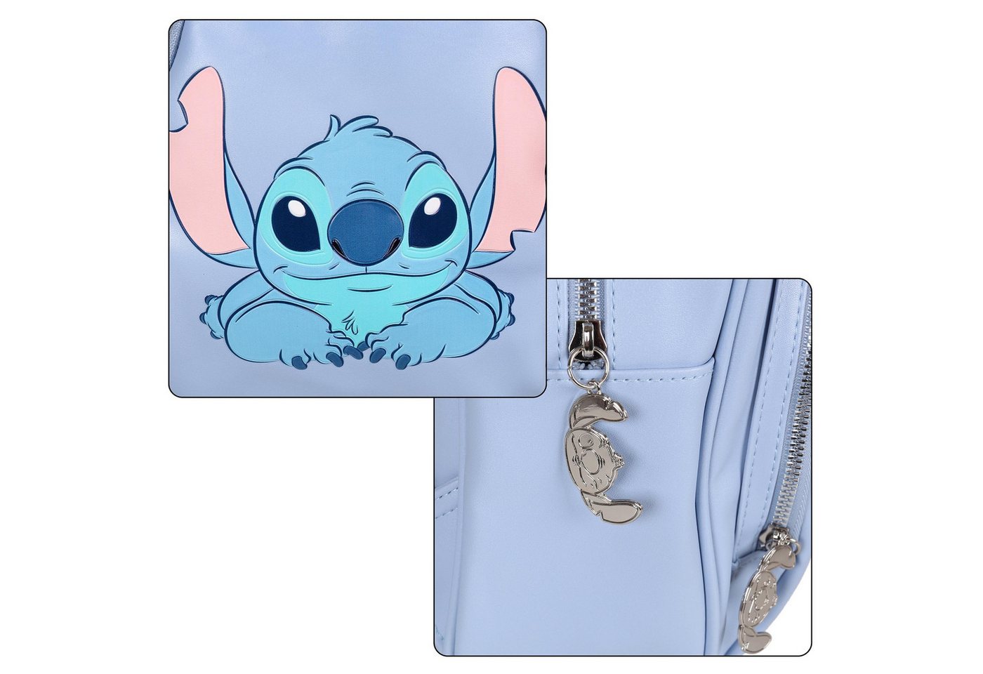 Disney Cityrucksack DISNEY Stitch Rucksack für Mädchen – 25 × 9 × 31 cm, Öko-Leder Bild 3