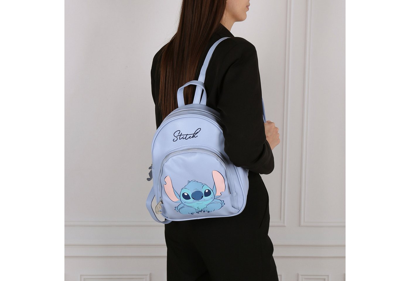 Disney Cityrucksack DISNEY Stitch Rucksack für Mädchen – 25 × 9 × 31 cm, Öko-Leder Bild 5