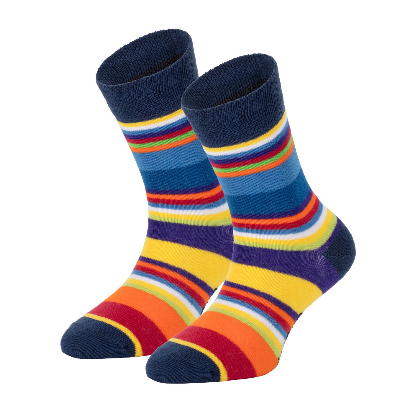 FussFreunde Thermosocken 6 Paar warme Ringel Kindersocken mit Frotteefutter, Thermo Socken (6 Paar) Vollfrottee-gefüttert Bild 5