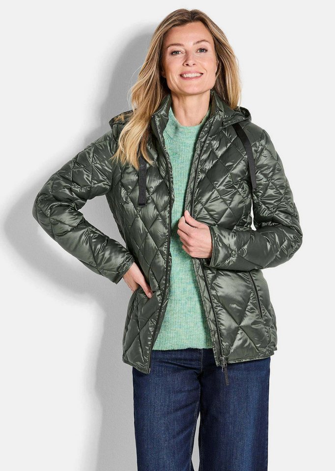 GOLDNER Outdoorjacke Winterjacke mit Metallic-Glanz Kapuzenjacke mit Stehkragen, 2-Wege-Reißverschluss und Langarm Bild 2