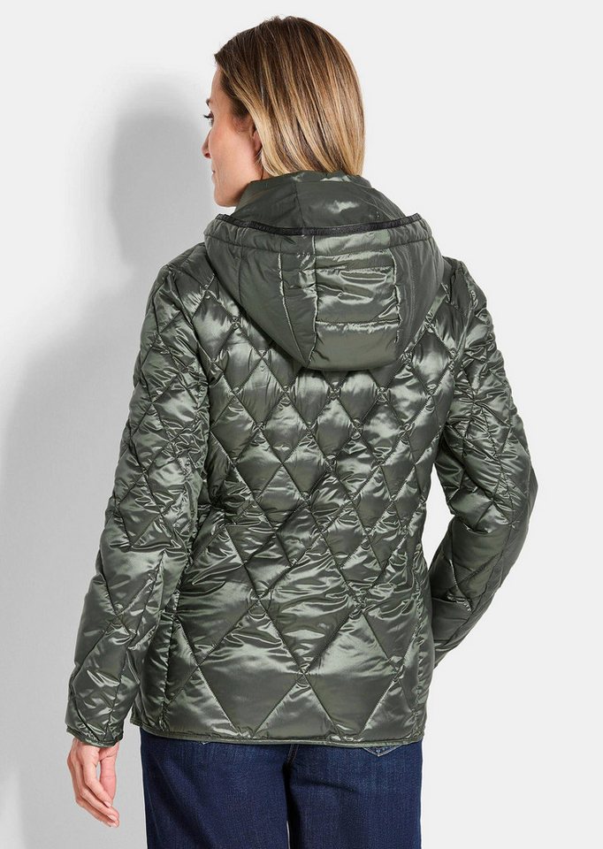 GOLDNER Outdoorjacke Winterjacke mit Metallic-Glanz Kapuzenjacke mit Stehkragen, 2-Wege-Reißverschluss und Langarm Bild 3
