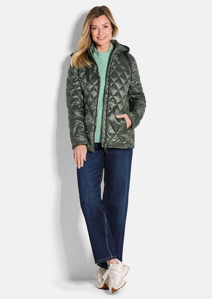 GOLDNER Outdoorjacke Winterjacke mit Metallic-Glanz Kapuzenjacke mit Stehkragen, 2-Wege-Reißverschluss und Langarm Bild 4