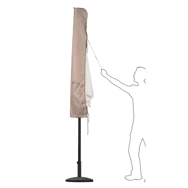 Schutzhülle Sonnenschirmhülle Taupe Sonnenschirm Abdeckung, xl bis 300cm Sonnenschirm - Sekey