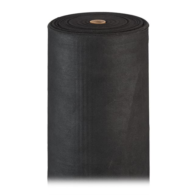 5 x Unkrautvlies, 150 g/m², Pflanzenschutz, wasserdurchlässig, UV-beständig, starkes Gartenvlies, je 50 m, schwarz