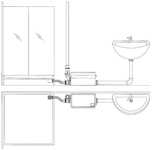 Fala - dusch- und waschbecken-abwasserpumpe 75945