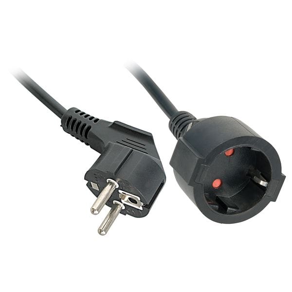 Lindy - 30245 Strom Verlängerungskabel Schwarz 5 m H05VV-F 3G 1,5 mm²
