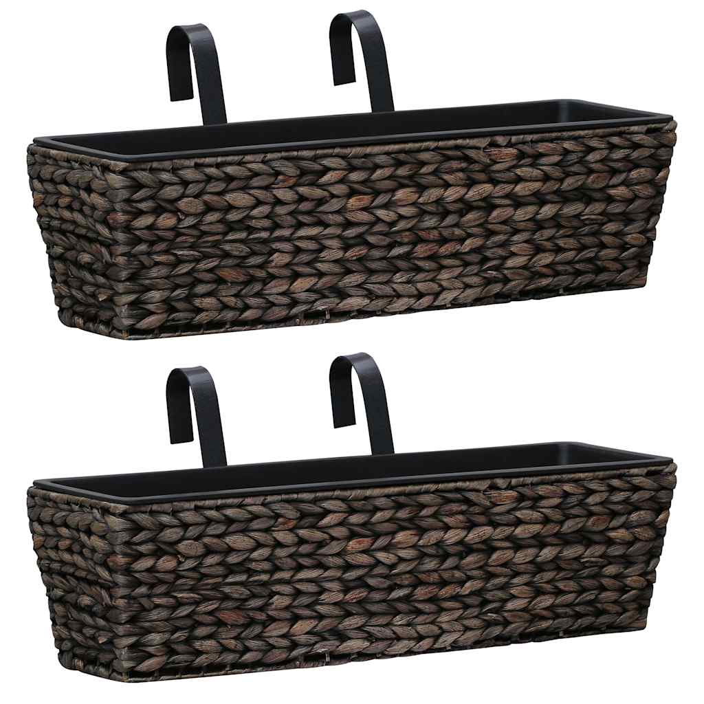 Blumenkasten 2 Stk. Wasserhyazinthe Braun Vidaxl