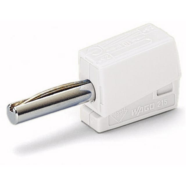 Bananenstecker Stecker, gerade Stift-Ø: 4 mm Weiß 1 St. - Wago