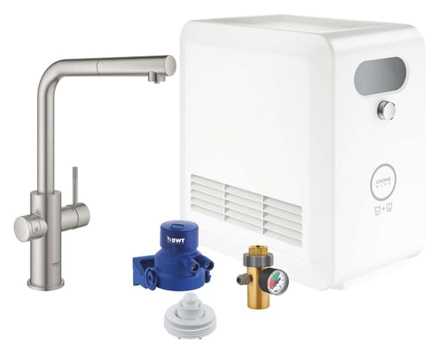 EHM-Set Grohe Blue Professional 313262 L-Ausl. azb. bt/wifi supersteel