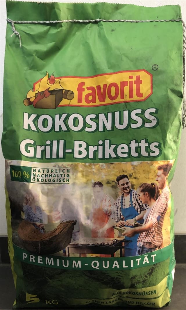 Favorit Kokos Grillbriketts 5kg Grillkohle Briketts Grillkohlebriketts Kokosnuss