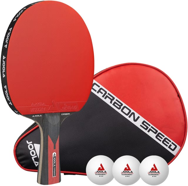 Joola - Tischtennis-Schläger 'Carbon Speed' inkl. Schlägerhülle und 3 Bälle