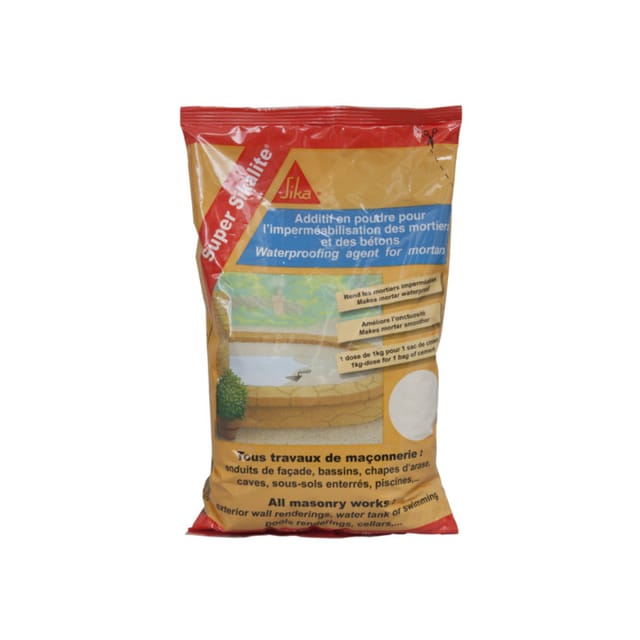 Sika - Pulverzusatz zur Abdichtung von Mörteln und Betonen Super lite - Weiß - 1kg