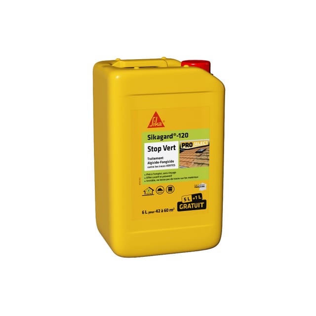 Algizide und fungizide Behandlung Sika Sika gard-120 Stop Grün - 6L