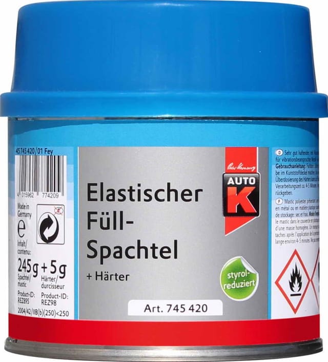 Auto-K Elastischer Füllspachtel + Härter 250 g Spachtel Spachtelmasse