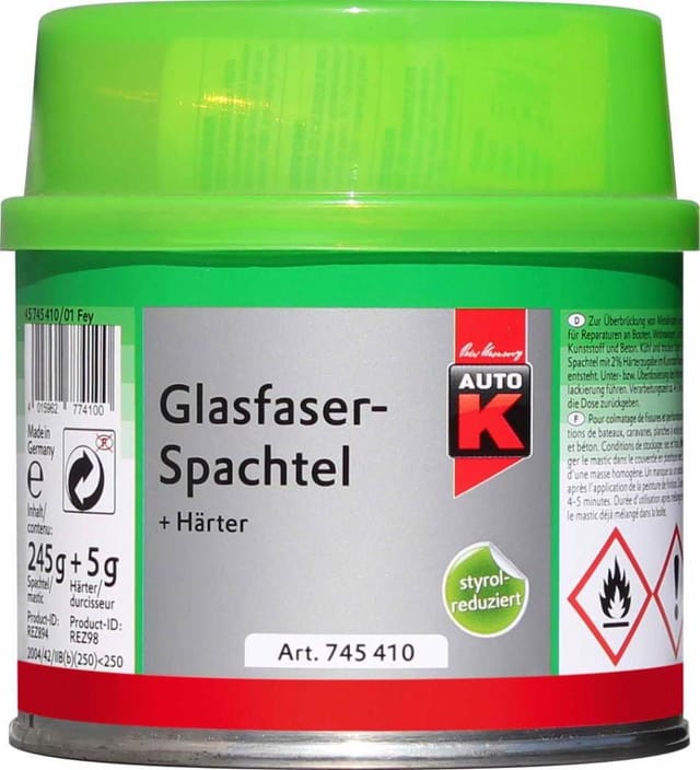 Glasfaserspachtel + Härter 250 g Spachtel Spachtelmasse - Auto-k