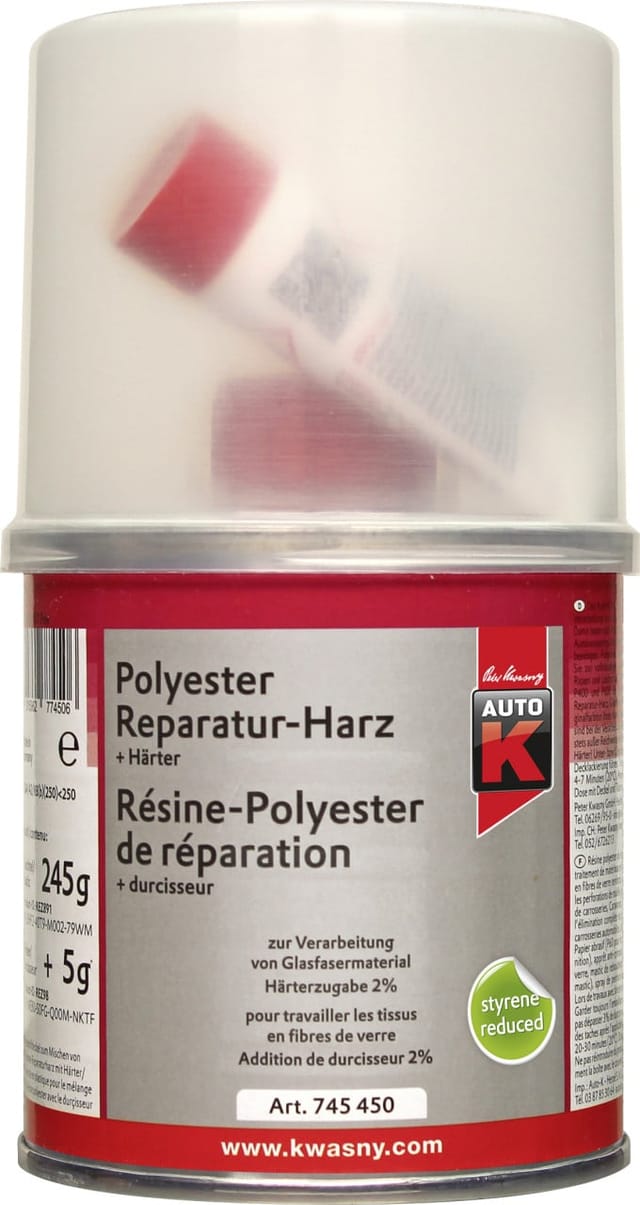 Auto-K Polyester Reparaturharz + Härter 250 g Spachtel Spachtelmasse