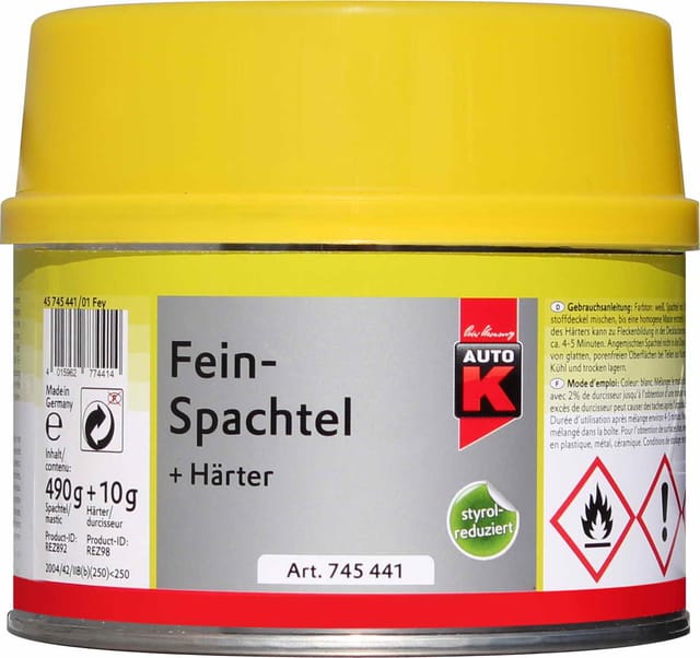 Auto-K Feinspachtel + Härter 500 g Spachtel Spachtelmasse
