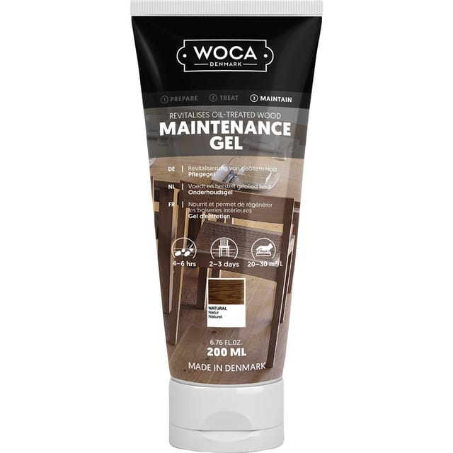 Holzboden-Pflegegel für geöltes Holz (Holzöl innen), 0,2 Liter natur - Woca