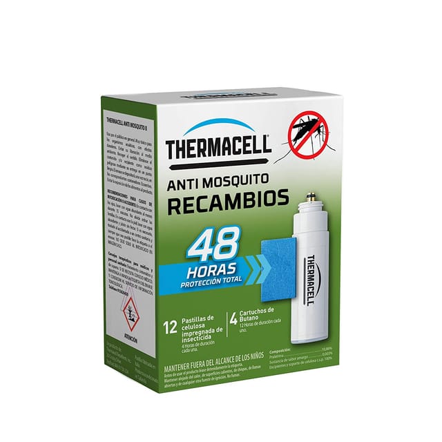 Temacell Anti -MЩcken Ersatz 48 Stunden (12 Pillen, 4 Butan -Patrone)