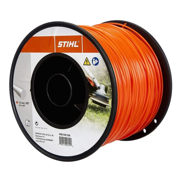 Trimmerfaden Mähfaden rund ø 2,4 mm x 253 m Länge Orange ( 00009302246 ) zum Trimmen von Rasenkanten - Stihl