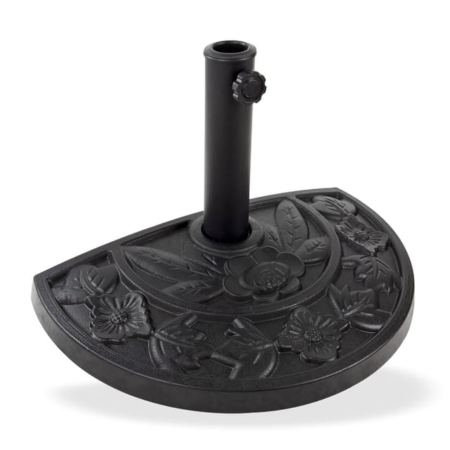 Dema - Sonnenschirmständer Schirmständer 8,8 kg halbrund Gussoptik Gartenschirmständer