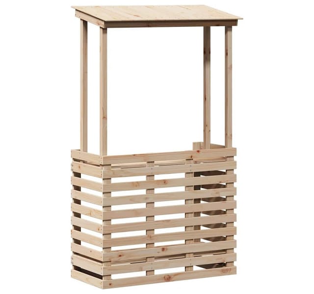 Gartenbar mit Dach 112,5x57x195,5 cm Massivholz Kiefer - Vidaxl