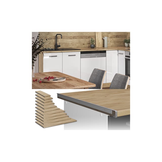 Vicco - Küchenarbeitsplatte R-Line, Goldkraft Eiche, 45 cm