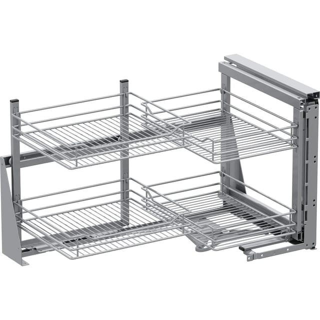 Vs Cor Fold Eckschrank Auszug rechts Classic - Set für Küchenunterschränke mit kb 900mm - Korbablage aus Stahldraht, Stahl pulverbeschichtet