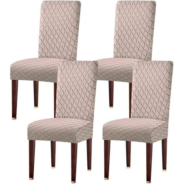 Shining House - Lansheng Stuhlbezug, 4-teiliges Set, abnehmbarer und waschbarer elastischer Esszimmerstuhlbezug, moderner universeller Stuhlbezug,