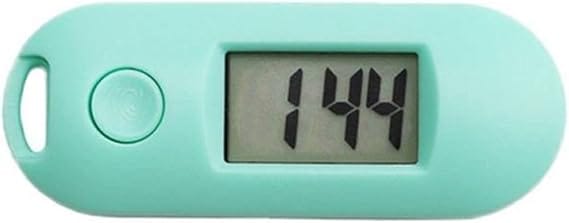 Shining House - Grüner Wecker mit Hintergrundbeleuchtung, leise und leuchtende digitale elektronische Uhr, tragbare Mini-Schlüsselanhänger-Uhr,