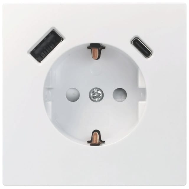 Unitec Steckdose mit USB A & C SaoPaulo ultraweiß Elektrische Steckdosen & Buchsen