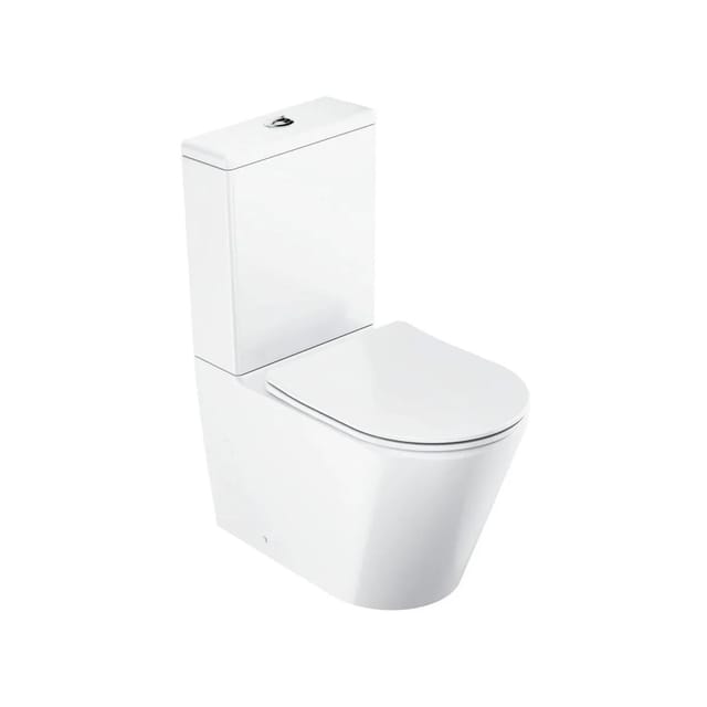 WC-Kombi mit SoftClose-Sitz, Vario-Abgang, Wasseranschluss seitlich, RimOff, weiß X01872 - Ravak
