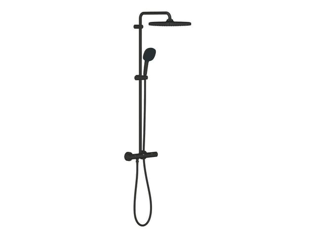 Vitalio Comfort - Duschset mit Thermostat, 25x25 cm, 2 Strahlarten, schwarz matt 266962431 - Grohe