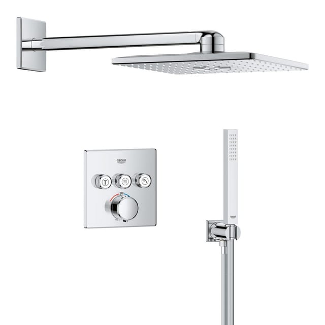 Vitalio SmartActive - Duschset mit Unterputz-Thermostat, 31x31 cm, 2 Strahlarten, Chrom 34875000 - Grohe