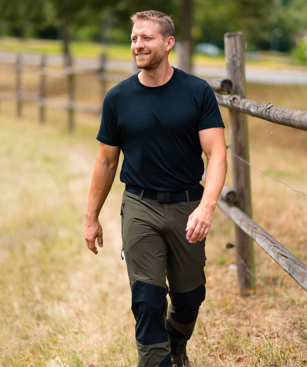 Pss - Outdoorhose X-treme Stretch Grün/schwarz Größe 25 Untersetzt