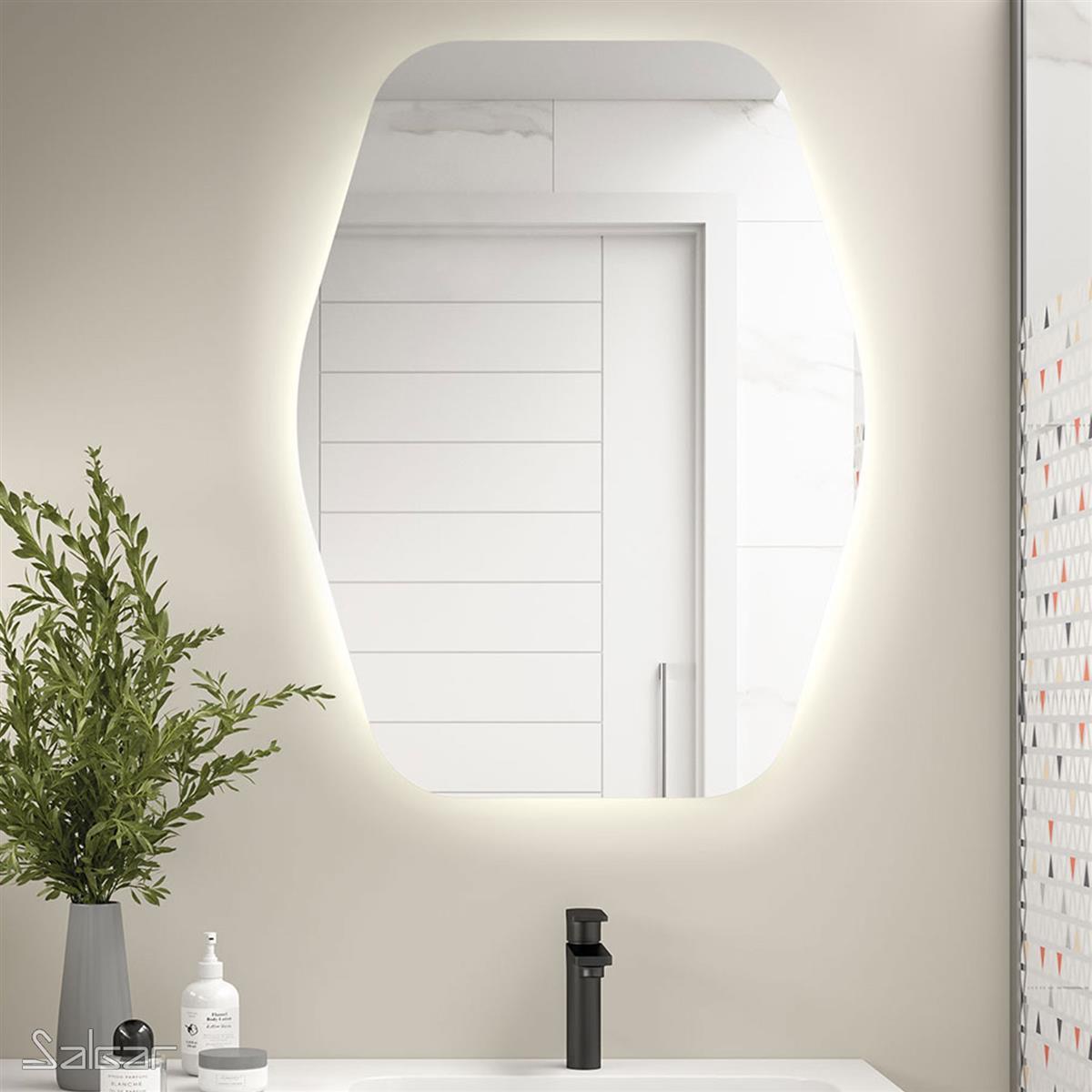 Salgar - Organic Spiegel 800 Mit Led-leuchte 800 X1000 Mm