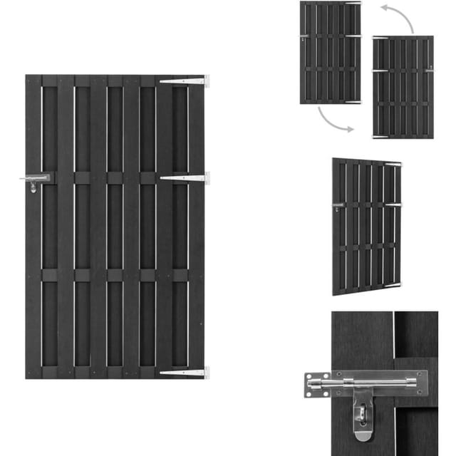 Gartentore - Living Gartentor WPC 100x180 cm Grau