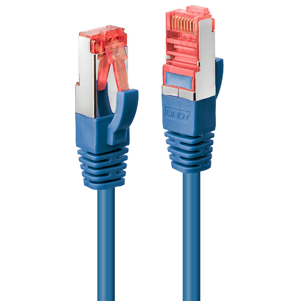 47719 RJ45 Netzwerkkabel, Patchkabel cat 6 s/ftp 2.00 m Blau mit Rastnasenschutz 1 St. - Lindy